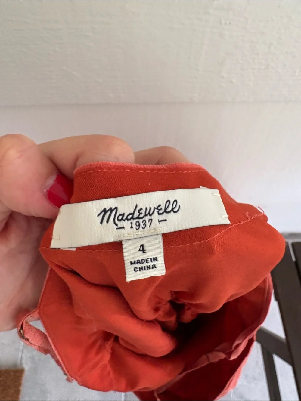 Madewell 100% Silk Midi Dress Size 4 Burnt Orange Layered Sleeveless Cottagecore